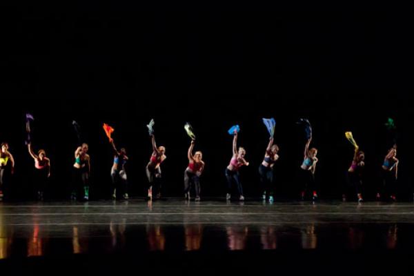 Twelve dancers perform Brute Force by Abby Zbikowski.