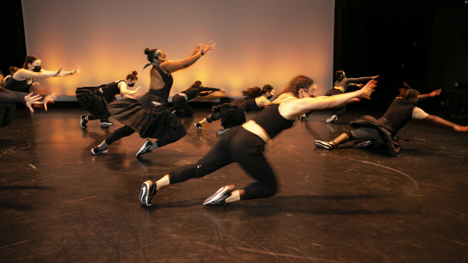 Dancers performing on a stage