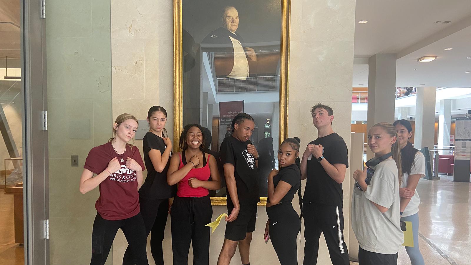 Students posing for a group photo