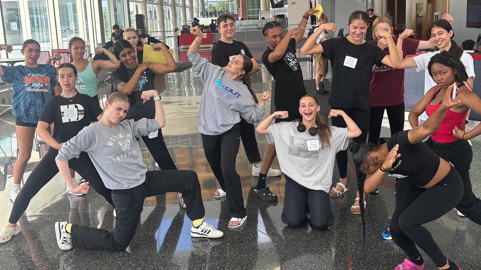 Students posing for a group photo